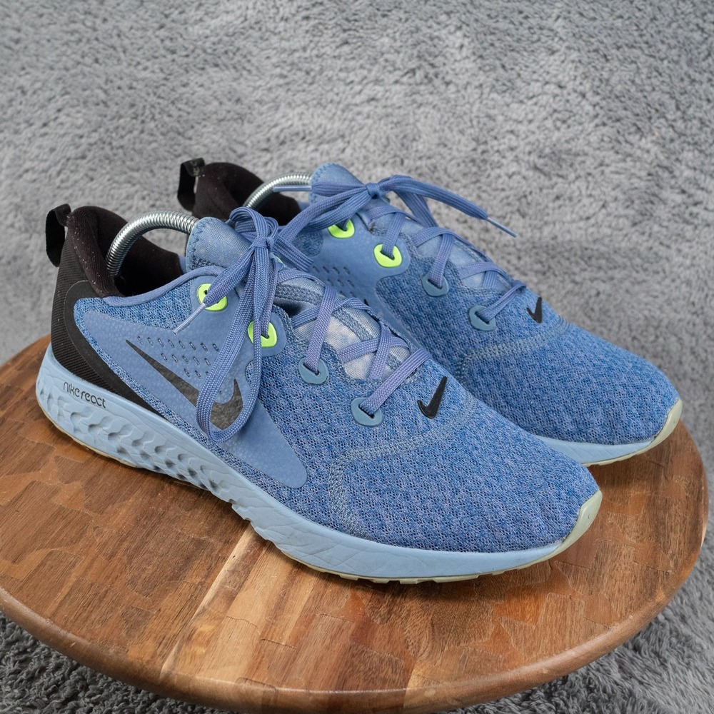 Nike Mens Legend React Running Sneakers 11.5 Blue Mesh Lace Up Shoes AA1625-406